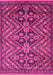 Machine Washable Abstract Pink Modern Rug, wshabs3945pnk