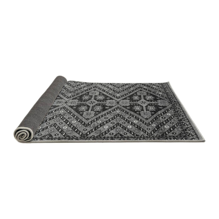 Sideview of Abstract Gray Modern Rug, abs3945gry