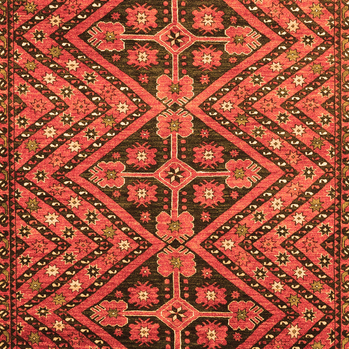 Machine Washable Abstract Orange Modern Area Rugs, wshabs3945org