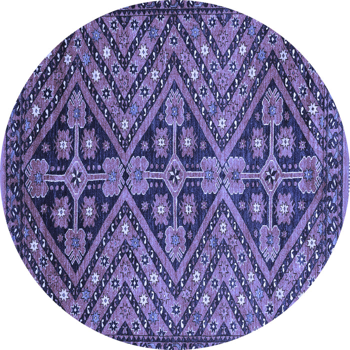 Round Machine Washable Abstract Blue Modern Rug, wshabs3945blu