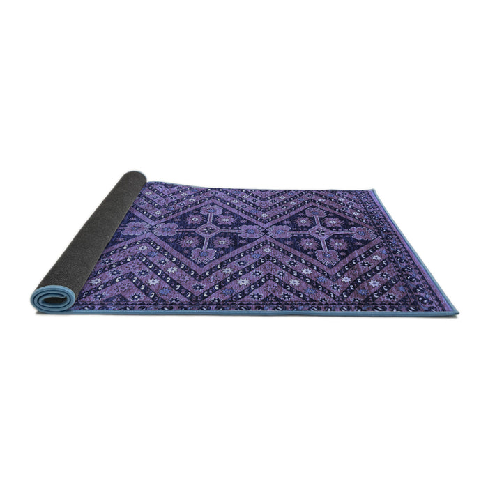 Sideview of Abstract Blue Modern Rug, abs3945blu