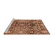 Sideview of Machine Washable Abstract Peru Brown Rug, wshabs3946