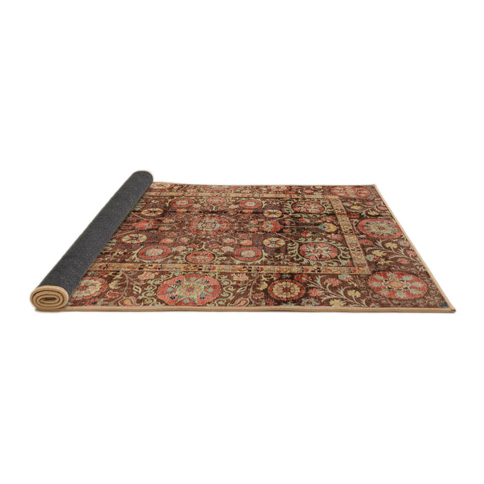 Sideview of Abstract Brown Modern Rug, abs3946