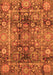 Machine Washable Abstract Orange Modern Area Rugs, wshabs3946org