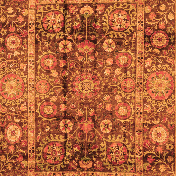 Machine Washable Abstract Orange Modern Area Rugs, wshabs3946org