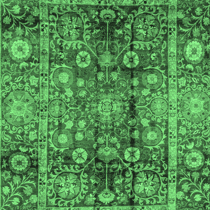 Machine Washable Abstract Emerald Green Modern Area Rugs, wshabs3946emgrn