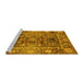 Sideview of Machine Washable Abstract Yellow Modern Rug, wshabs3946yw