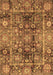 Machine Washable Abstract Brown Modern Rug, wshabs3946brn