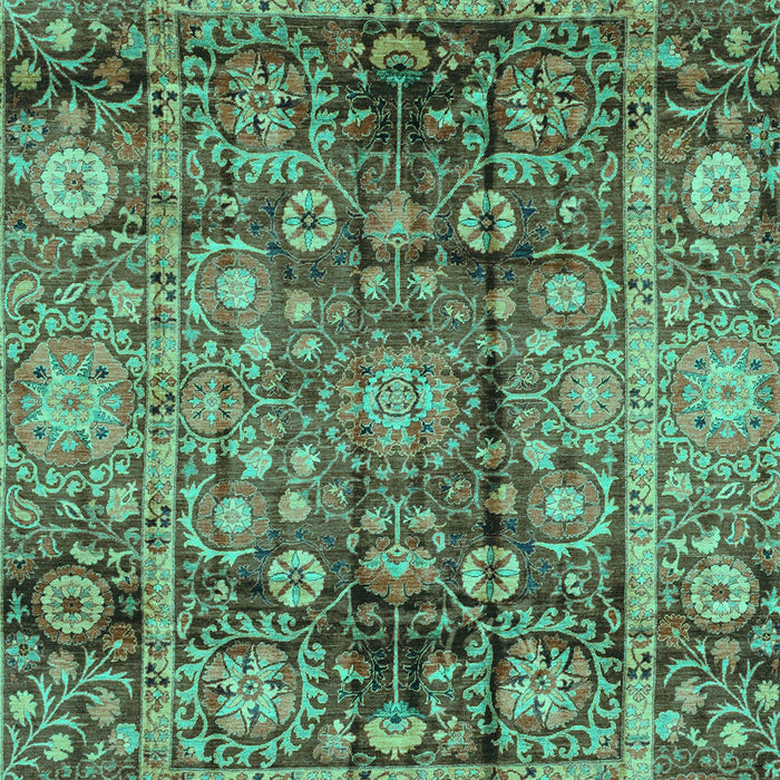 Machine Washable Abstract Turquoise Modern Area Rugs, wshabs3946turq