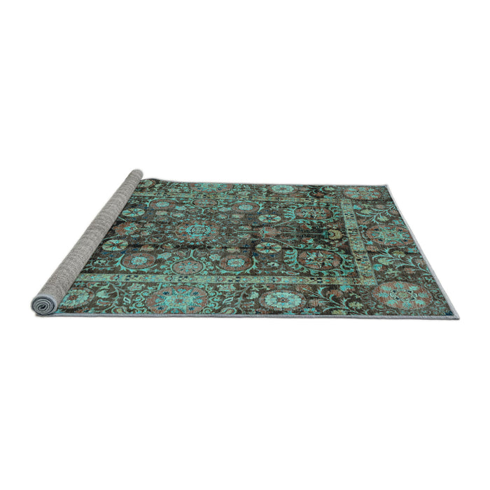 Sideview of Machine Washable Abstract Light Blue Modern Rug, wshabs3946lblu