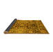 Sideview of Abstract Yellow Modern Rug, abs3946yw