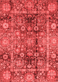 Abstract Red Modern Rug, abs3946red