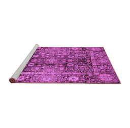 Sideview of Machine Washable Abstract Purple Modern Area Rugs, wshabs3946pur