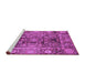 Sideview of Machine Washable Abstract Purple Modern Area Rugs, wshabs3946pur