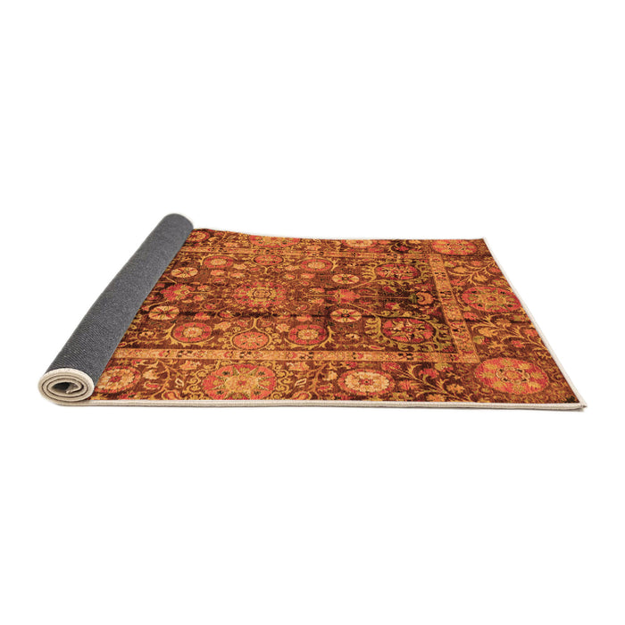 Sideview of Abstract Orange Modern Rug, abs3946org