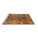 Sideview of Machine Washable Abstract Brown Modern Rug, wshabs3946brn