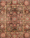 Machine Washable Abstract Peru Brown Rug, wshabs3946