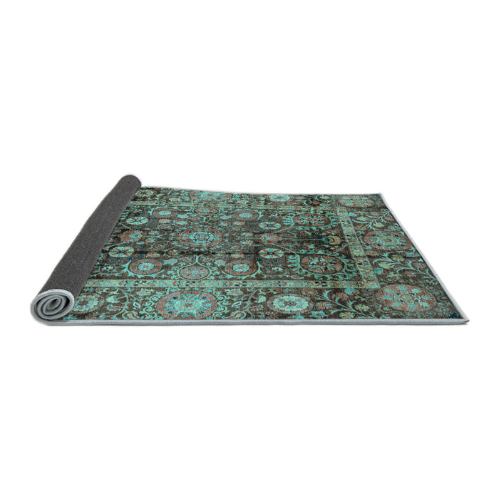 Sideview of Abstract Light Blue Modern Rug, abs3946lblu