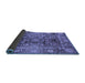 Sideview of Abstract Blue Modern Rug, abs3946blu