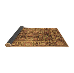 Sideview of Abstract Brown Modern Rug, abs3946brn