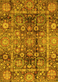 Abstract Yellow Modern Rug, abs3946yw