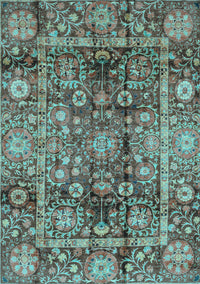 Abstract Light Blue Modern Rug, abs3946lblu