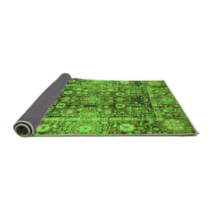 Sideview of Abstract Green Modern Rug, abs3946grn