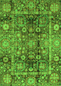 Abstract Green Modern Rug, abs3946grn