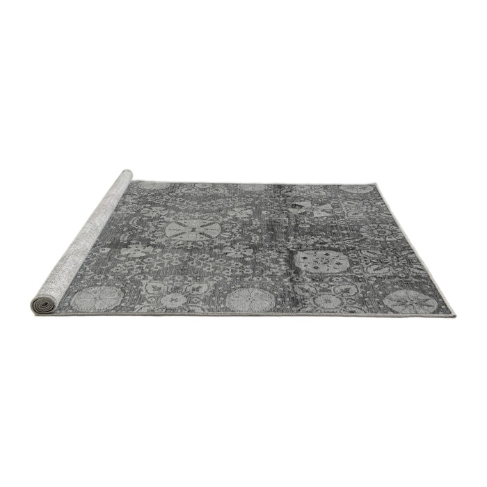 Sideview of Machine Washable Oriental Gray Traditional Rug, wshabs3947gry