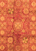 Machine Washable Oriental Orange Traditional Area Rugs, wshabs3947org