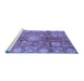 Sideview of Machine Washable Oriental Blue Traditional Rug, wshabs3947blu