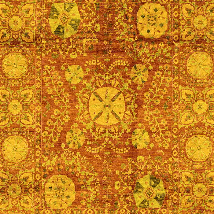 Machine Washable Oriental Yellow Traditional Rug, wshabs3947yw