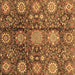 Square Abstract Brown Modern Rug, abs3948brn