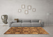 Machine Washable Abstract Brown Modern Rug in a Living Room,, wshabs3948brn