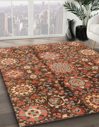 Abstract Red Modern Rug, abs3948