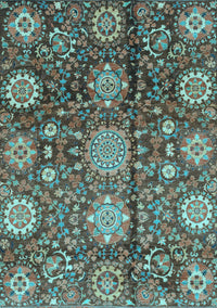 Abstract Light Blue Modern Rug, abs3948lblu