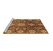 Sideview of Machine Washable Abstract Brown Modern Rug, wshabs3948brn