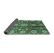 Sideview of Abstract Turquoise Modern Rug, abs3948turq