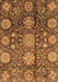 Machine Washable Abstract Brown Modern Rug, wshabs3948brn