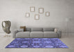 Machine Washable Abstract Blue Modern Rug in a Living Room, wshabs3948blu