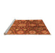 Sideview of Machine Washable Abstract Orange Modern Area Rugs, wshabs3948org