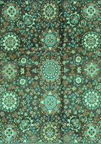 Abstract Turquoise Modern Rug, abs3948turq