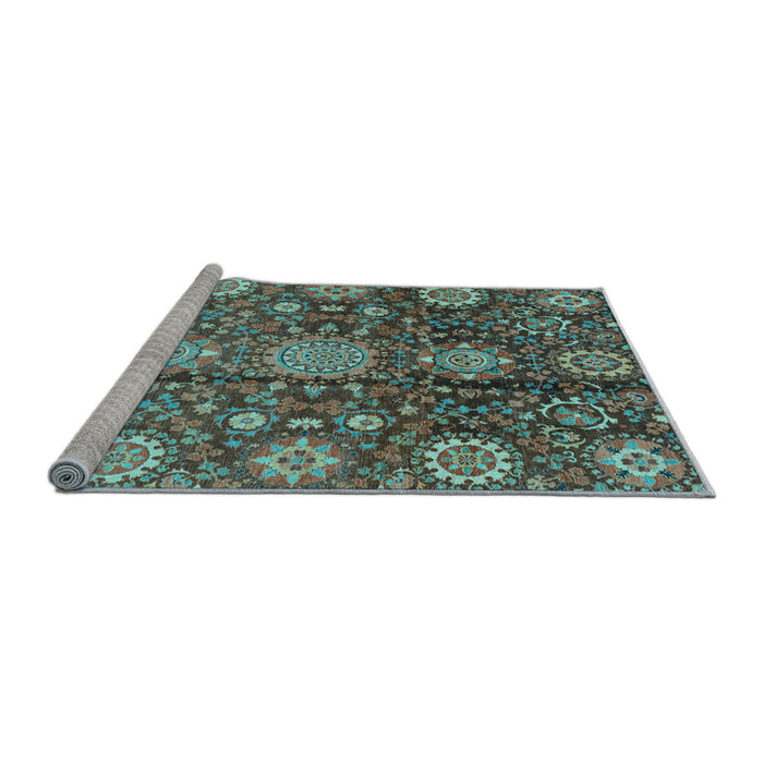 Sideview of Machine Washable Abstract Light Blue Modern Rug, wshabs3948lblu