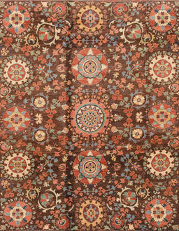 Abstract Red Modern Rug, abs3948