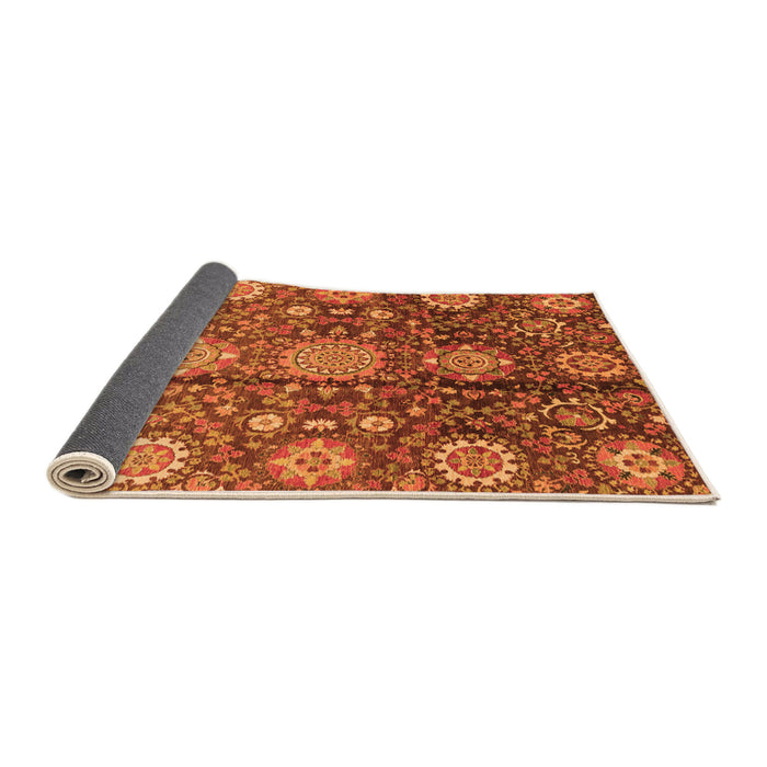 Sideview of Abstract Orange Modern Rug, abs3948org