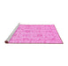 Sideview of Machine Washable Oriental Pink Traditional Rug, wshabs3949pnk