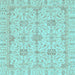 Square Oriental Light Blue Traditional Rug, abs3949lblu