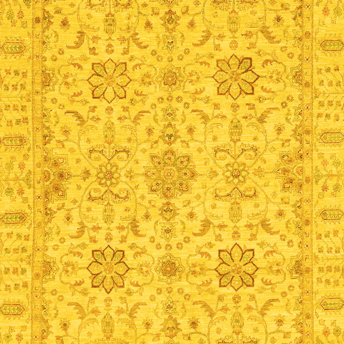 Machine Washable Oriental Yellow Traditional Rug, wshabs3949yw