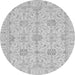 Round Oriental Gray Traditional Rug, abs3949gry