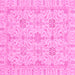 Square Machine Washable Oriental Pink Traditional Rug, wshabs3949pnk